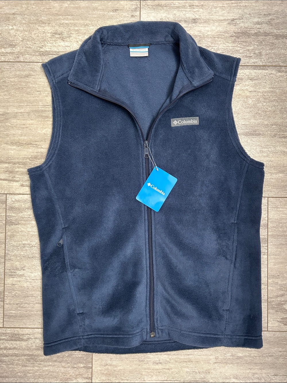 Columbia Men’s S Steens Mountain Navy Fleece Vest Full Zip NWT Gorpcore